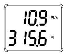 EC-03N 1時間あたりの電気料金、積算電気料金表示
