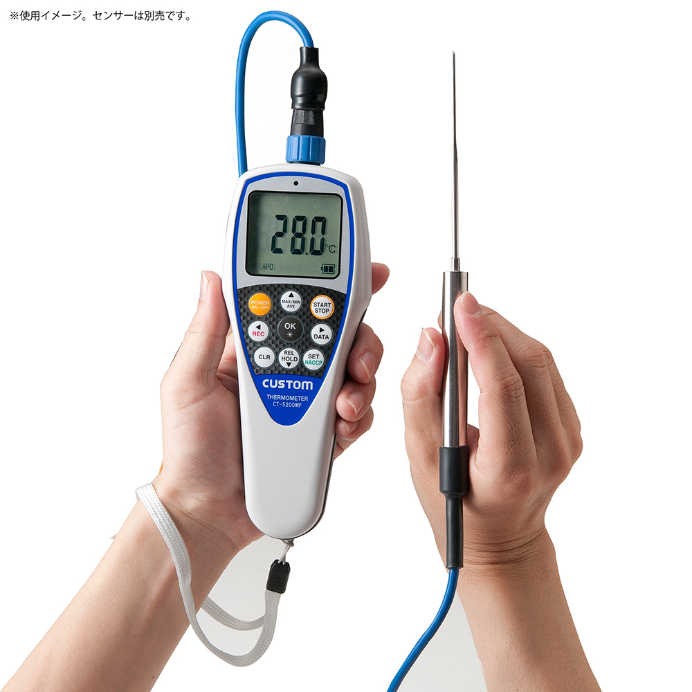 防水デジタル温度計 CT-5200WP | 温湿度計 - 製品情報 - 計測器のカスタム