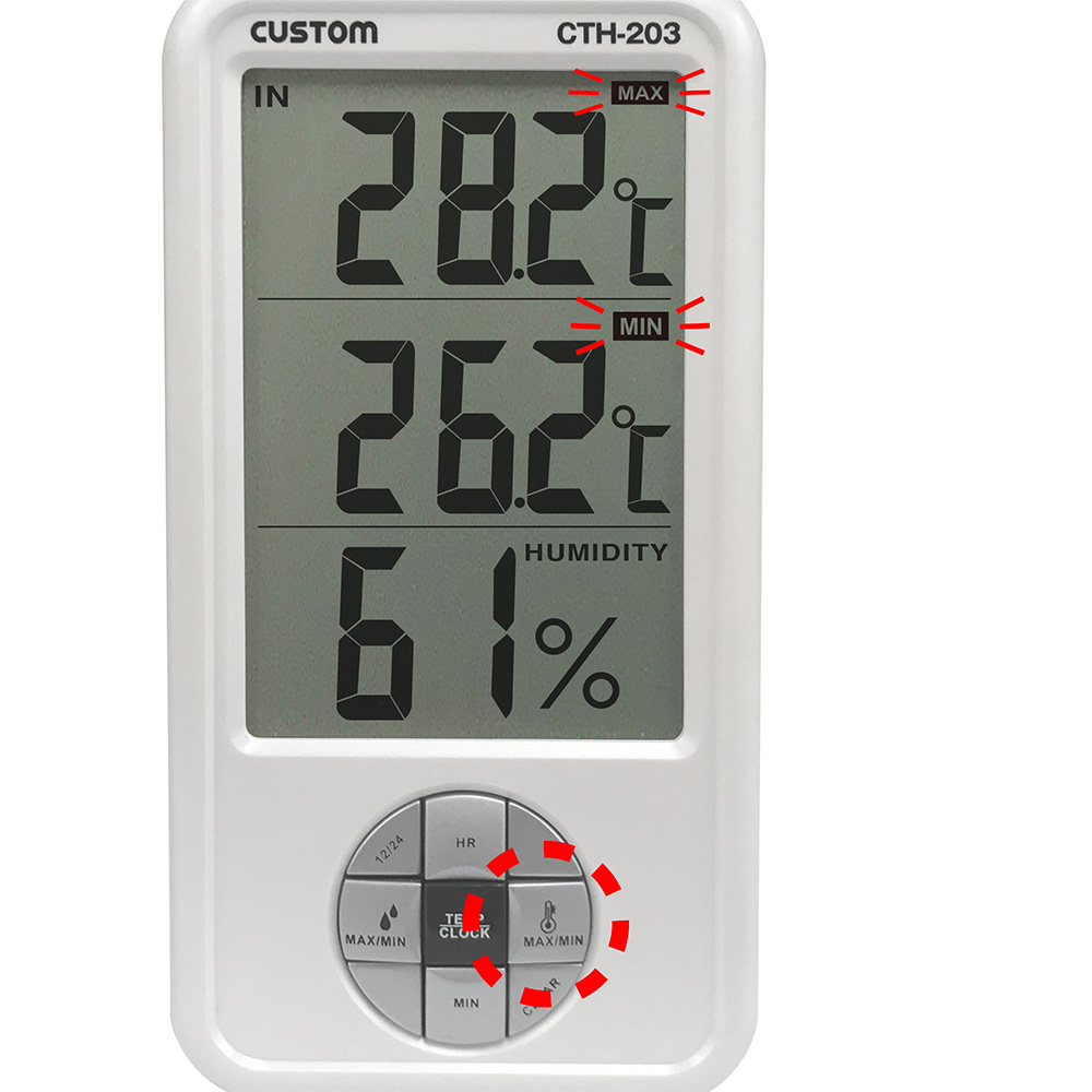デジタル温湿度計 CTH-203 | 温湿度計 - 製品情報 - 計測器のカスタム